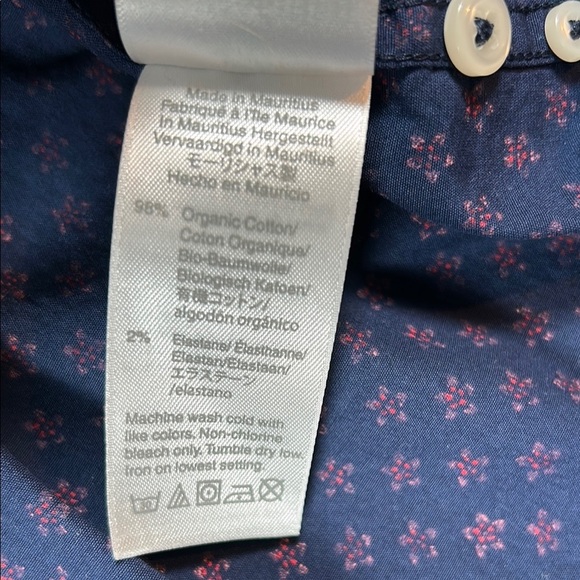 J.Crew Navy and Pink Floral Slim Fit Button Down Shirt - Medium - Picture 11 of 11